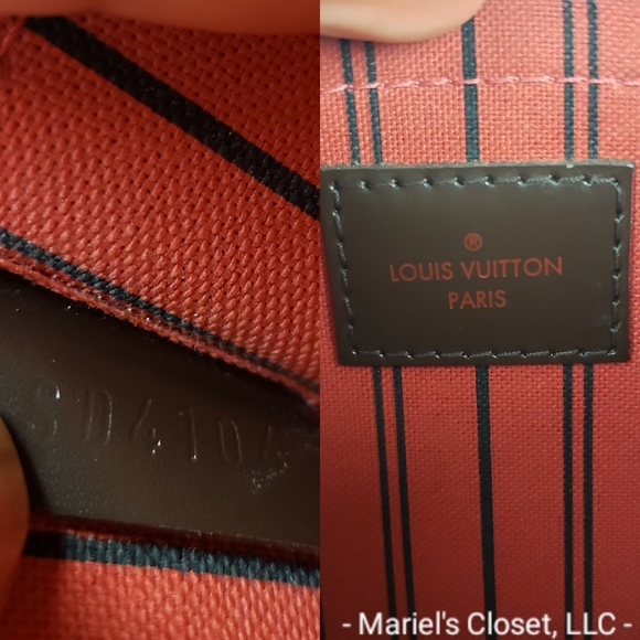 Authentic Louis Vuitton Damier Ebene Neverfull Pochette #2708M - Picture 2 of 6